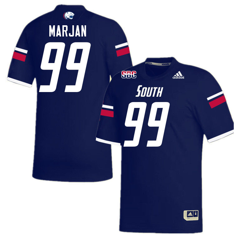 #99 Laith Marjan South Alabama Jaguars Jerseys,College Football Uniforms,Apparels Stitched-Navy